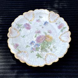 **VINTAGE** Limoges France Hand-Painted Deep Platter - 13 In x 1.5 in - Hanger