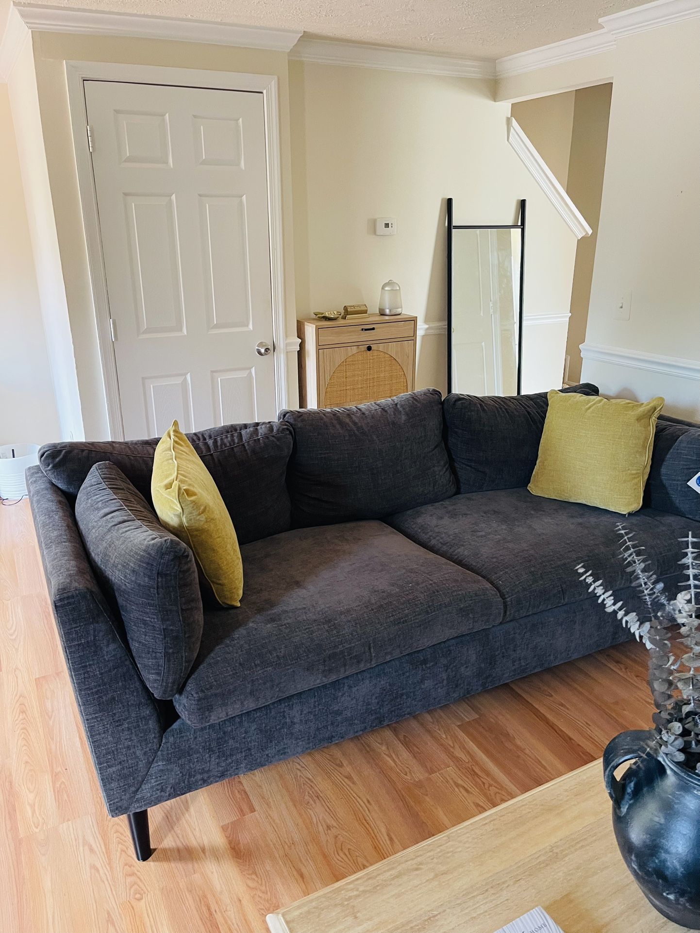 Rooms To Go West Loft Sofa. Sofía Vergara Collection Drawing from mid-century modern design