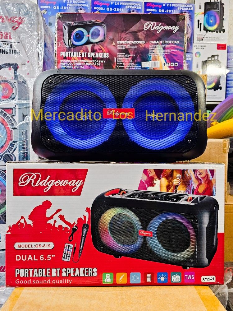 Bluetooth Speaker 6.5" - SUPER BLUETOOTH KARAOKE 🎤 🎶Special Price 🔥Loud Bass - Nuevas en Caja