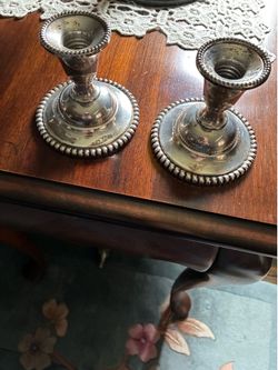 Pair of International sterling silver candlesticks