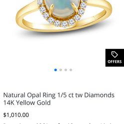 Genuine Opal Ring Size 6
