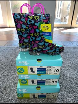 Brand new western chief dancing hearts light up rain boots For Kids $20