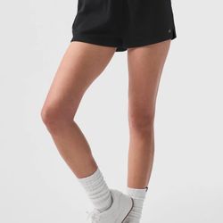 Alo Yoga Low Key Sweat Short Black New XXS (00-0)