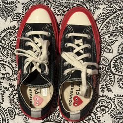 Comme De Garçons Red Low Top Converse