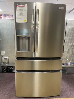 Frigidaire Standard-Depth 26.3-cu ft 36-in Wide with Ice Maker (Fingerprint Re tant Stainless Steel) ENERGY STAR Certified