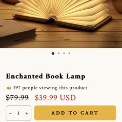 Echannted Book Lamp Good Condition 
