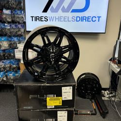 (Set of 4) Fuel D625 HOSTAGE Wheels 20X9 6X135/6X5.5 +1mm Black Rims 20" Inch