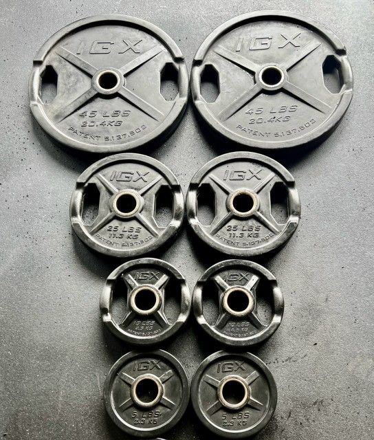 Rubber Coated Olympic Weights For Home Gym Weight Set