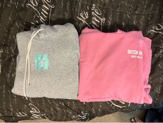 Dutch Bros Pink and Grey Sweaters!
