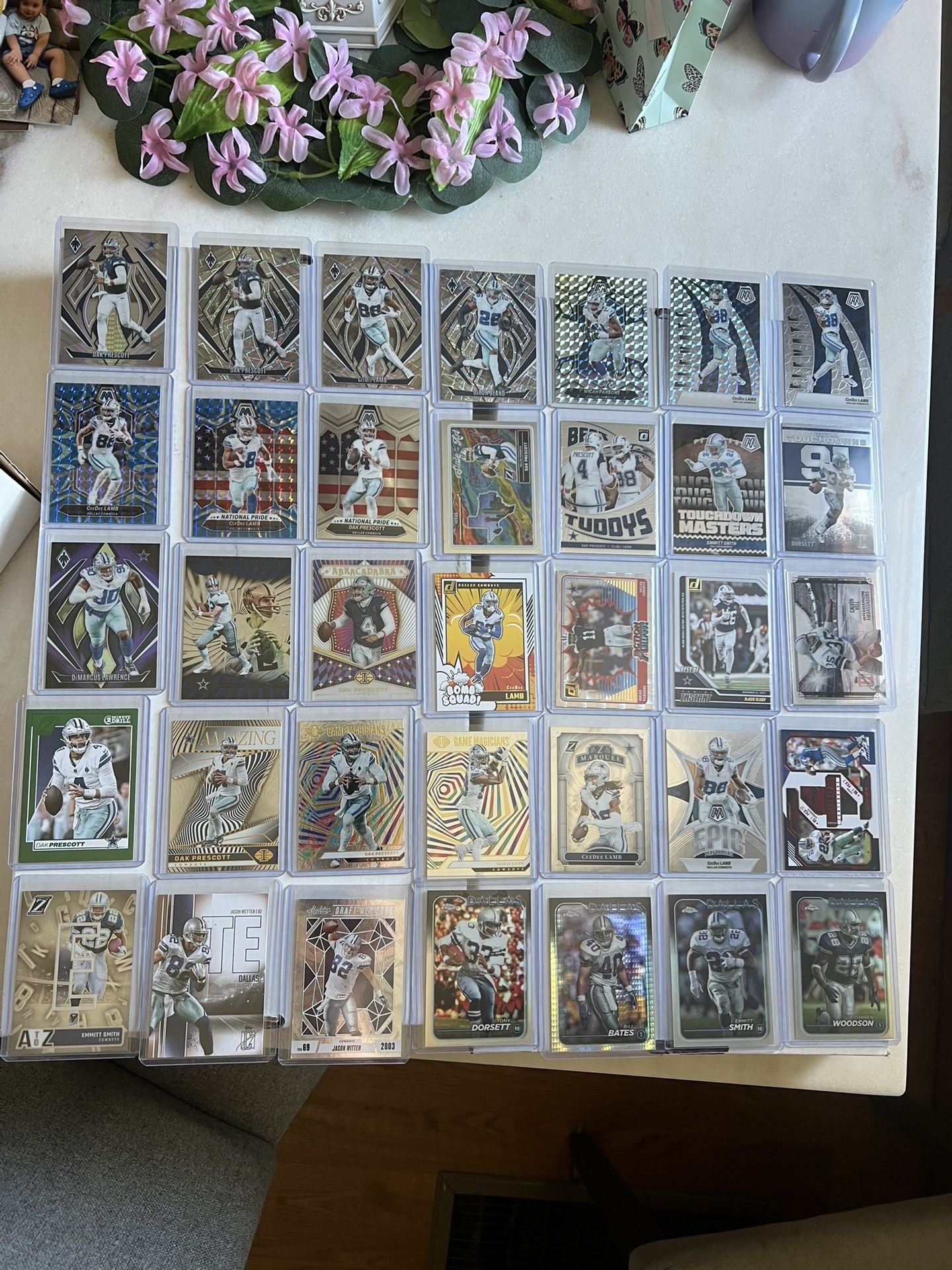 NFL Cards Lot Bundle Dallas Cowboys Dak Prescott Insert Parallel Refractors