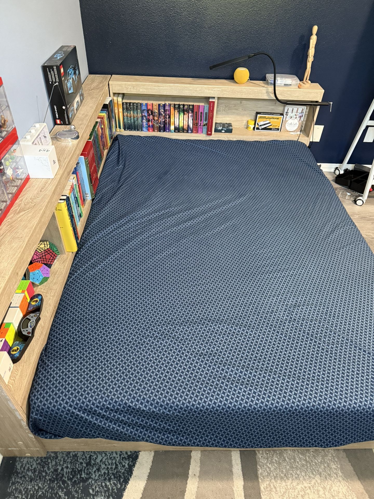 Queen Bed, Frame And Supporting Bed Box