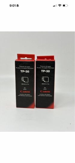 2 Box Thermal Roll Paper TP-38 38mm×7m For Canon Printing Calculators