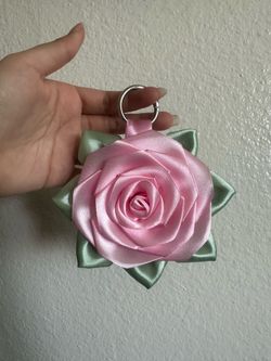 Pink Eternal Rose Keychain