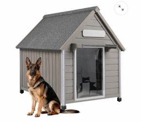 Dog House(20.5"L~30.5"L)-Metal Chew-Proof & Waterproof Roof - PET45