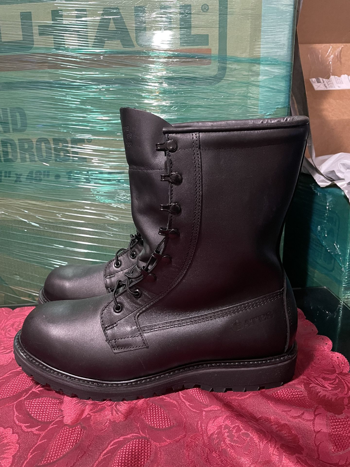 BATES 01-D-0(contact info removed)0 Blk Goretex WATERPROOF All Leather Boots  W/Booties