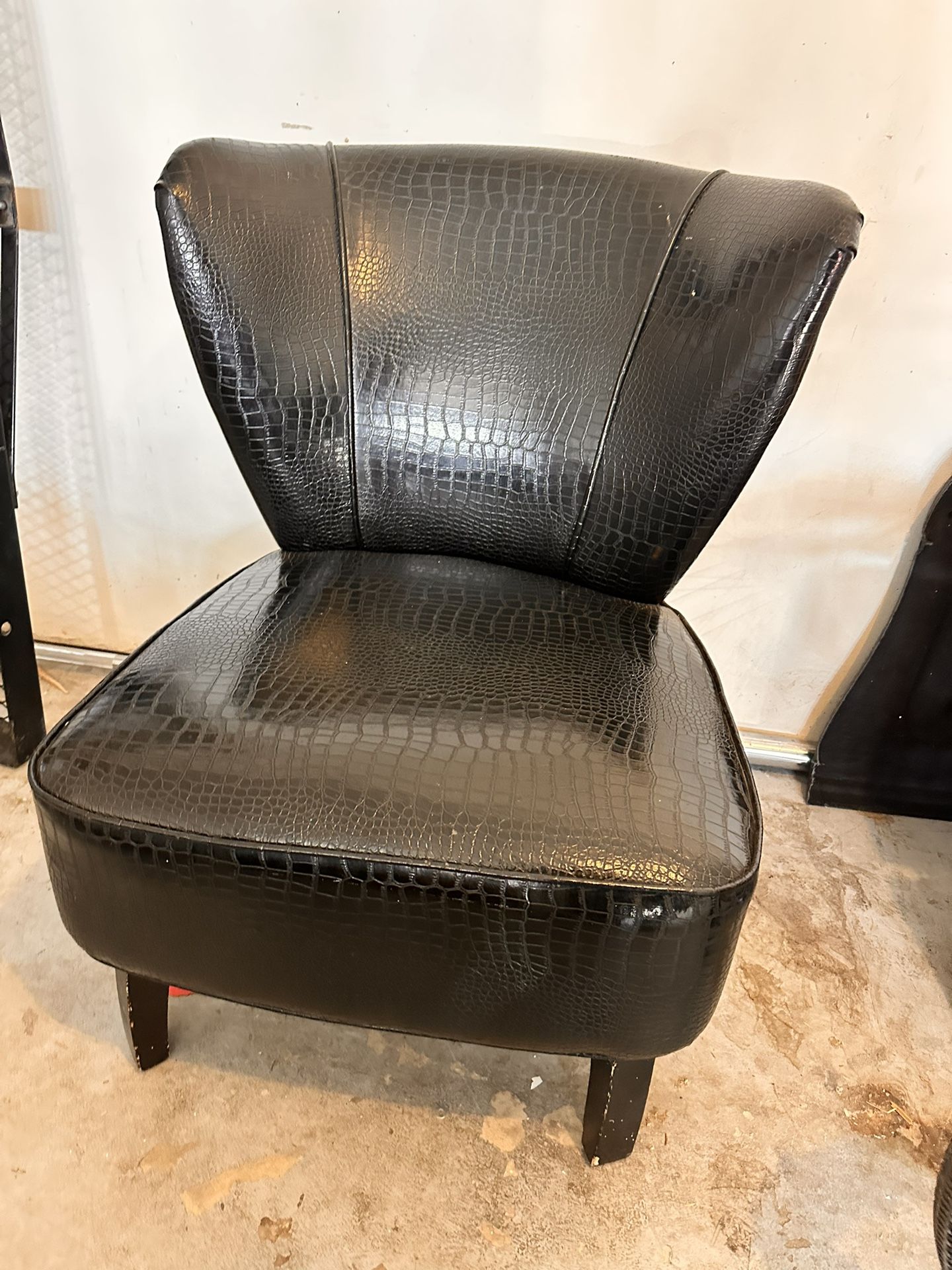 Black Leather Chair $25