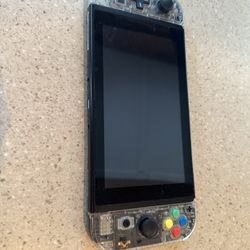 Custom Nintendo Switch w/ Clear Joy-Cons + SNES Buttons + Dock