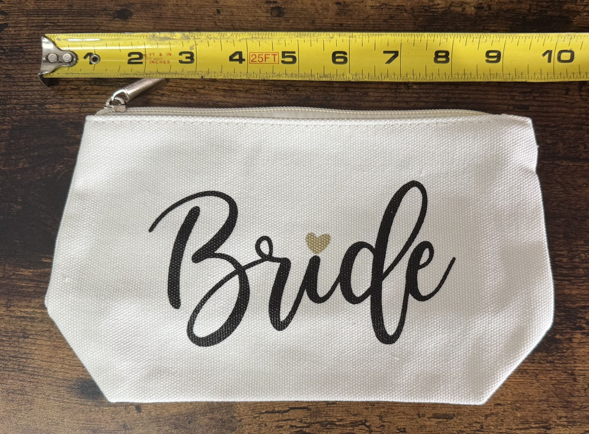 NEW Bride Canvas Make Up Zippered Bag just $3