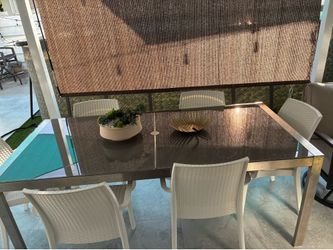 Mesa para patio con 6 sillas