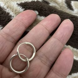Real Silver Hoop Earring $17