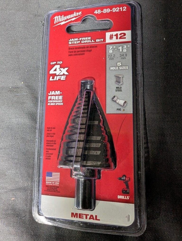 Milwaukee #12 7/8"-13/8" Step Drill Bit