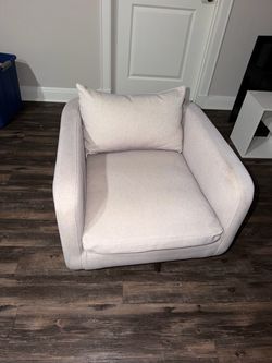 Grey love seat