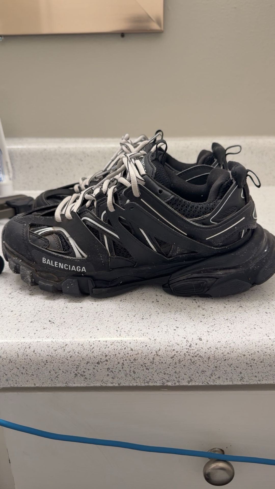 Balenciaga Track Sneakers Black n white