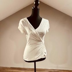 White and Silver Short Sleeve - S