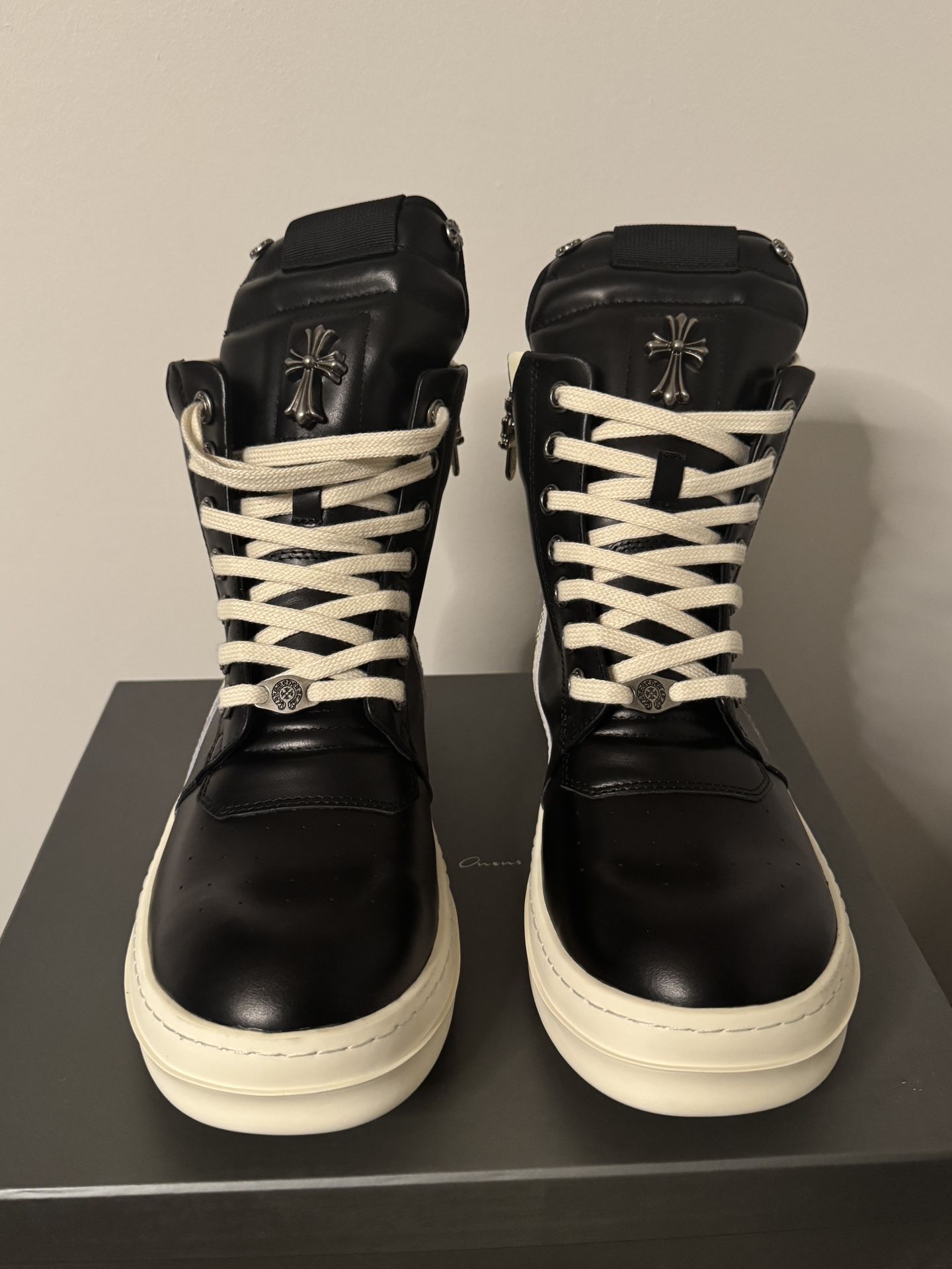 Rick owen’s X Chrome hearts geobaskets