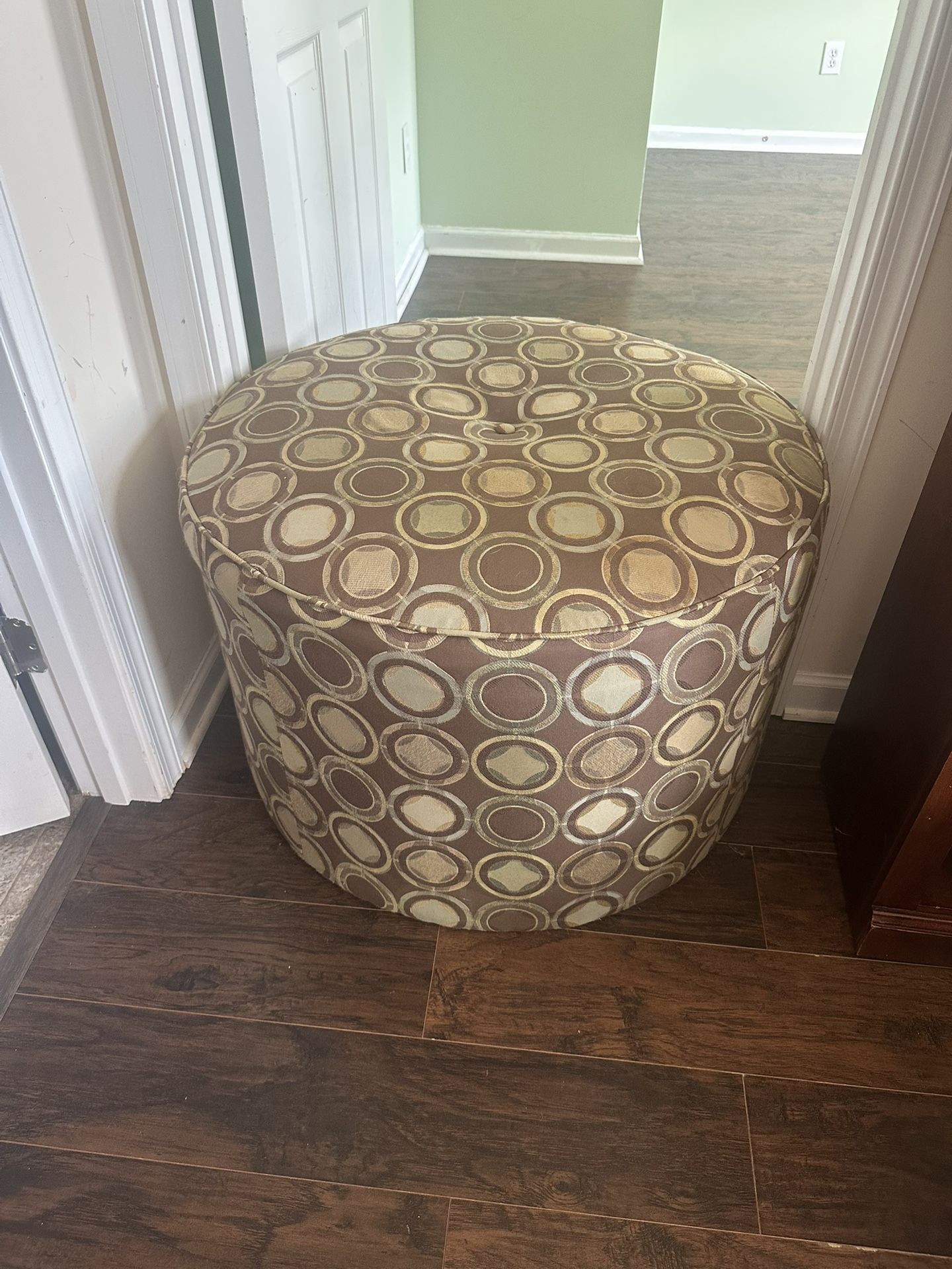 Ottoman And Drapes