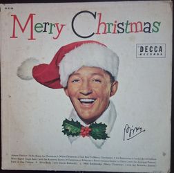 BING CROSBY "Merry Christmas" 1955 DECCA Orig 1st Press DL-8128(Mono)~ VG/G+