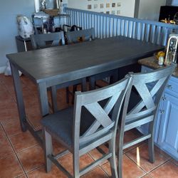 Wood Dining Table With 4 Chairs