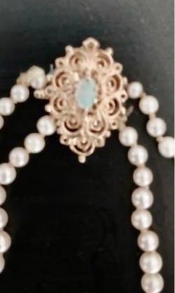 14K Opal Clasp Dual Strand Cultured Pearl + Seed Pearl Necklaces