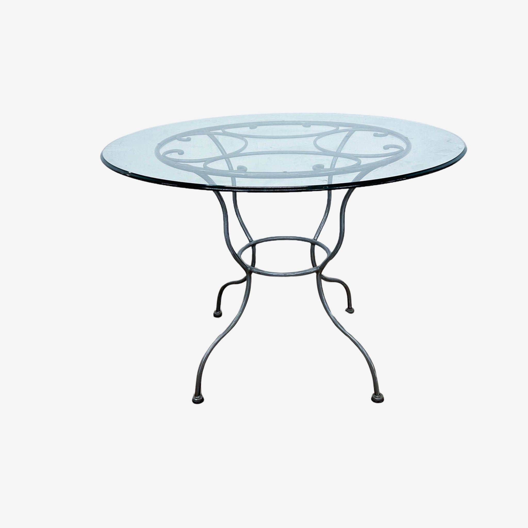 Glass Top Indoor/Outdoor Dining Table