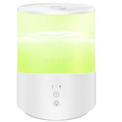 2500mL Cool Mist Humidifiers for Bedroom, Essential Oil Compatible, 7-Color Light, 25dB Quiet Run Up to 30H, BPA-Free Humidifiers for Large Room Plant