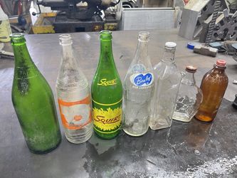 Vintage Glass Bottles Purex, Par-t-pack, Squirt, Birleys, 
