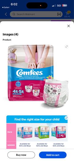 Comfees size 4t-5t