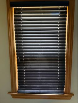 Brown window shades