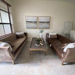 Stylish Living Room Set Sofa, Table And 2 Frames  For Sale