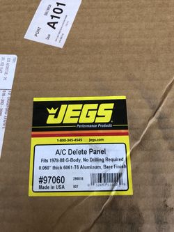 Jegs A/C delete G-Body 78-88 cutlass regal Monte SS
