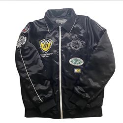 Black Racing Bomber Jacket