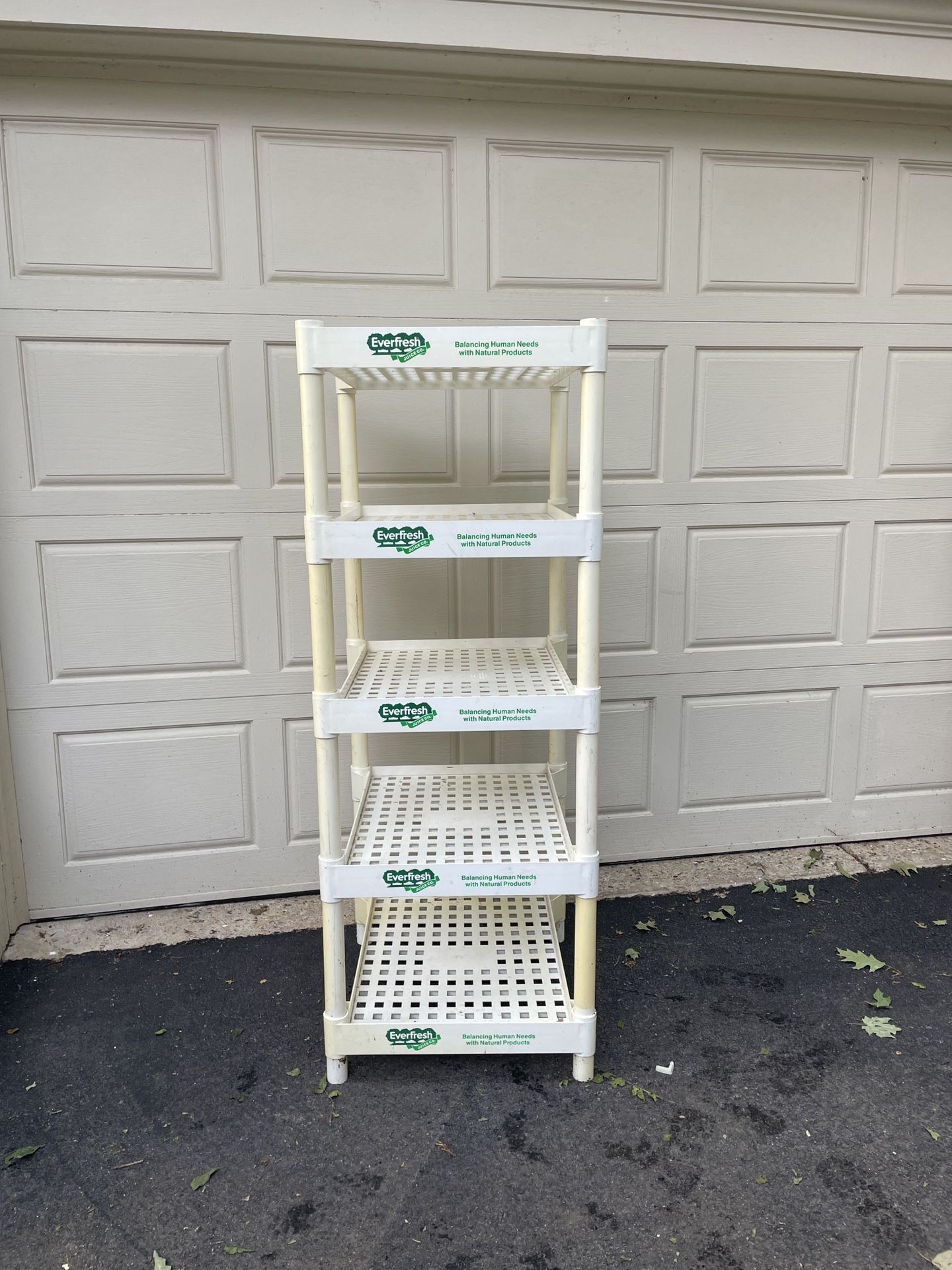 Storage Rack 5 Shelf Sturdy Plastic Approx 21x24x58”