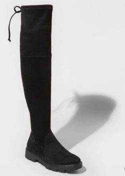 Black Knee High Boots 