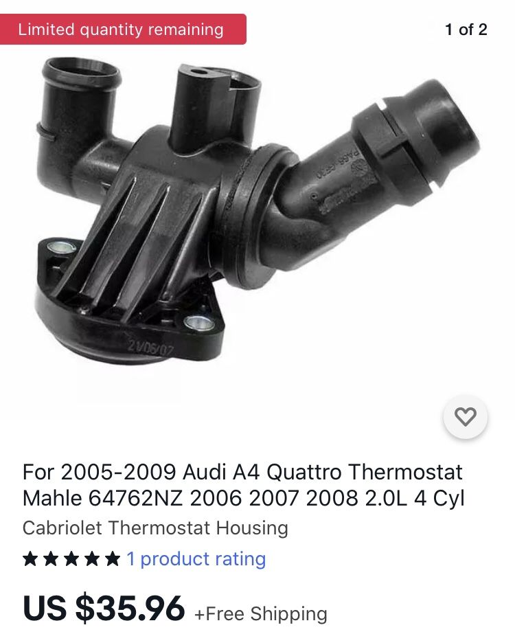 Thermostat housing Audi A4 06-09 2.0t