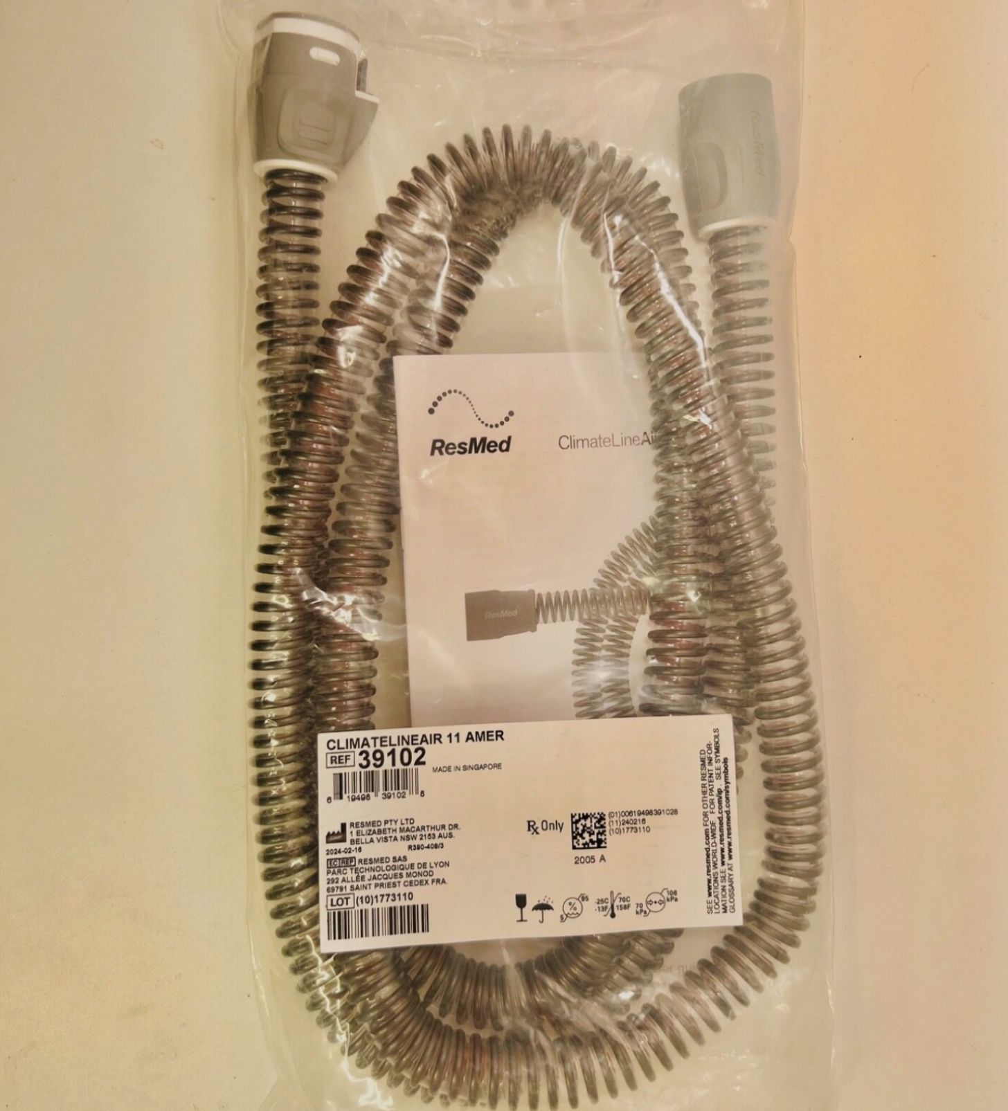 ResMed Climate Line Air 11 REF 39102 Tube Hose New Sealed Quantity 2