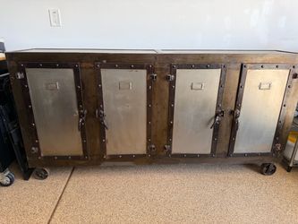 Industrial Metal Sideboard Cabinet
