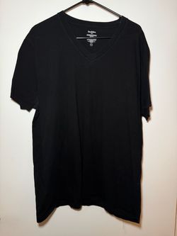 Lot of 3 Goodfellow & Co Men's Black V-Neck T-Shirts Short Sleeve Size XXL