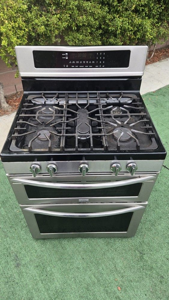 5-burner Gas Range Stove w/ Double Ovens