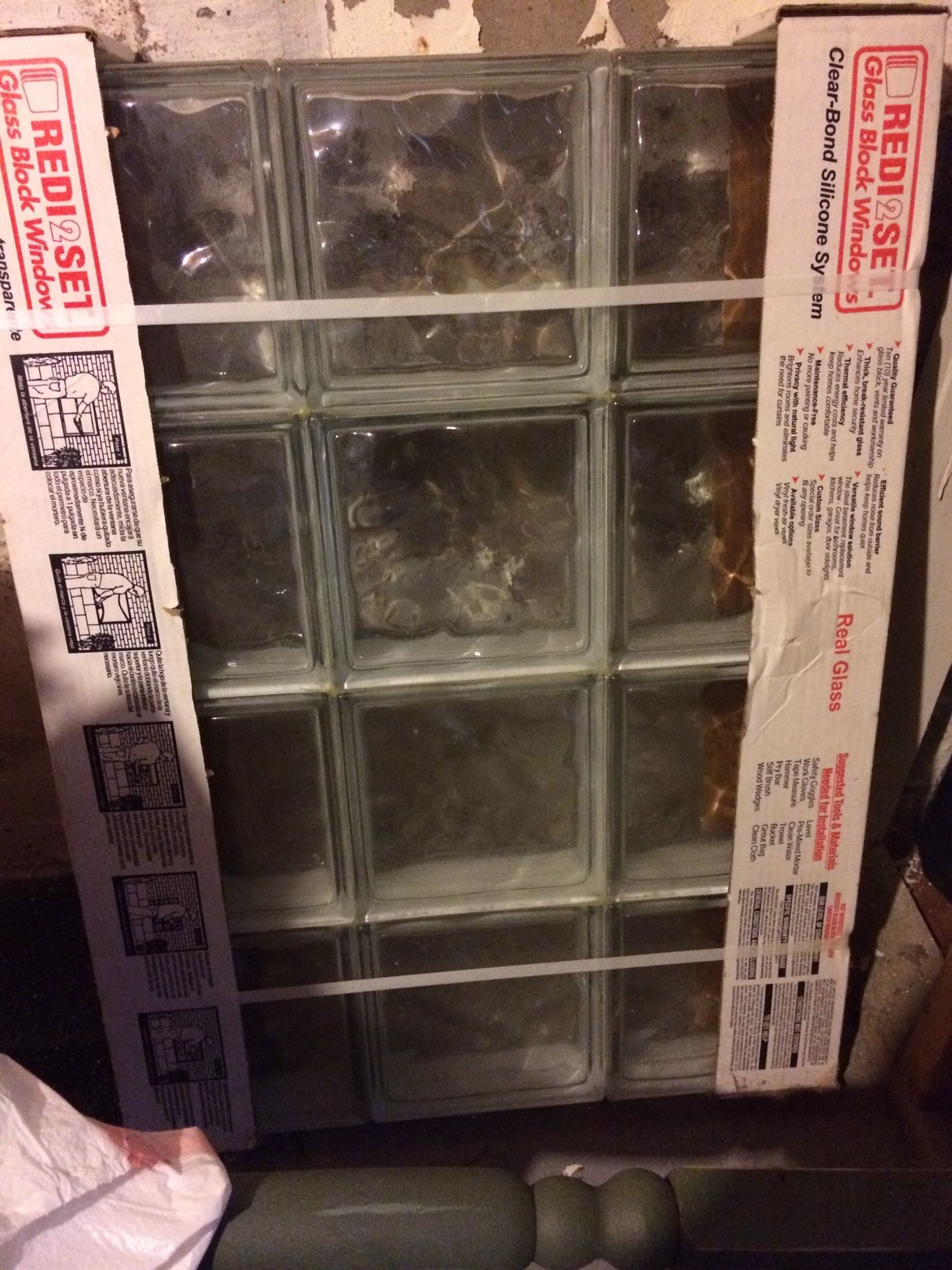 Glass block window