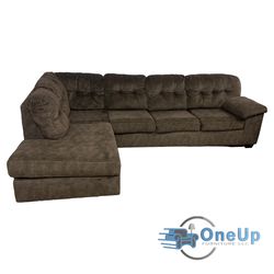 Brown L Sectional Couch With Delivery 